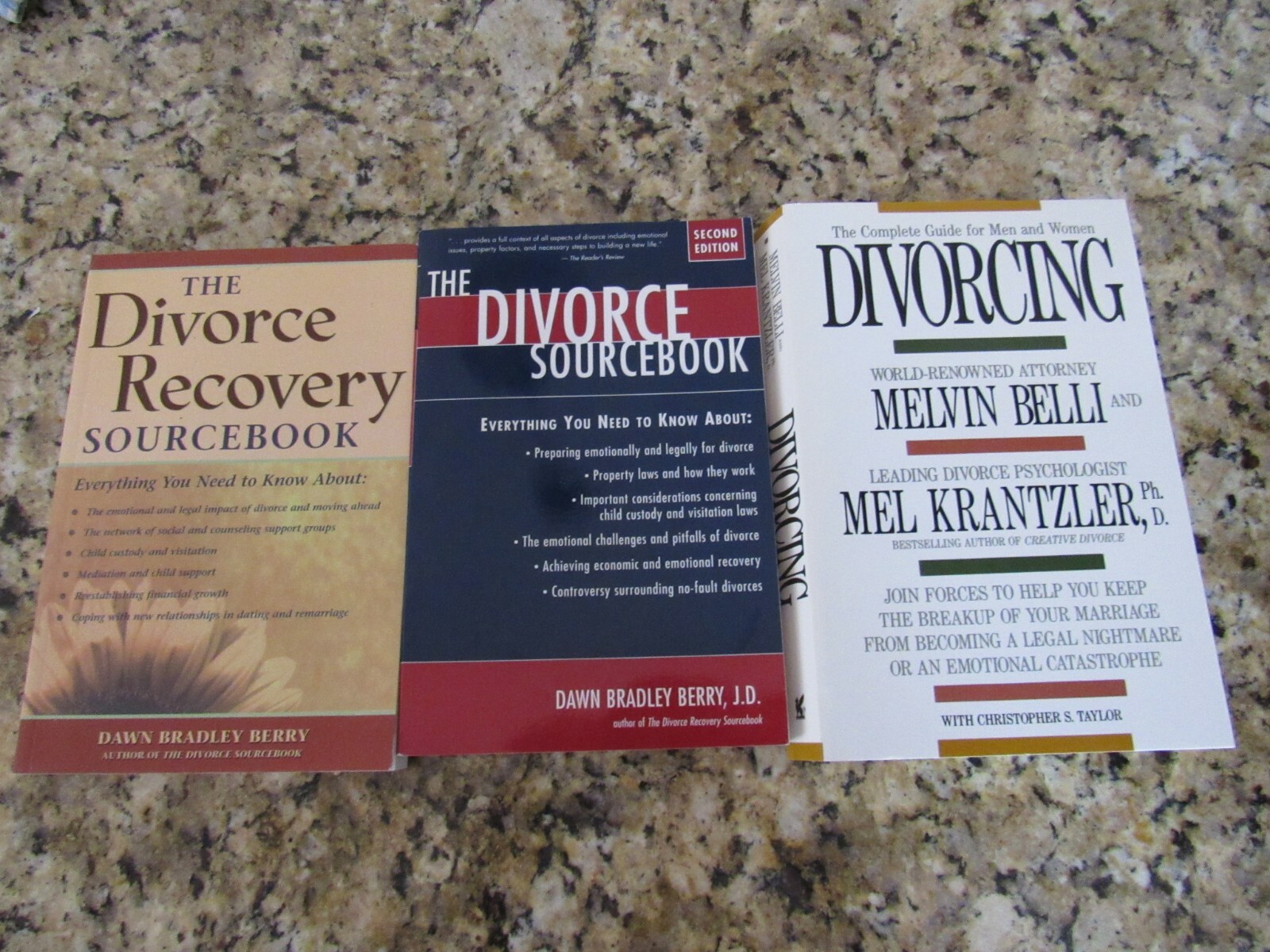Lot 3-The Divorce Sourcebook-Recovery-Dawn Berry-Guide to Divorcing-Belli