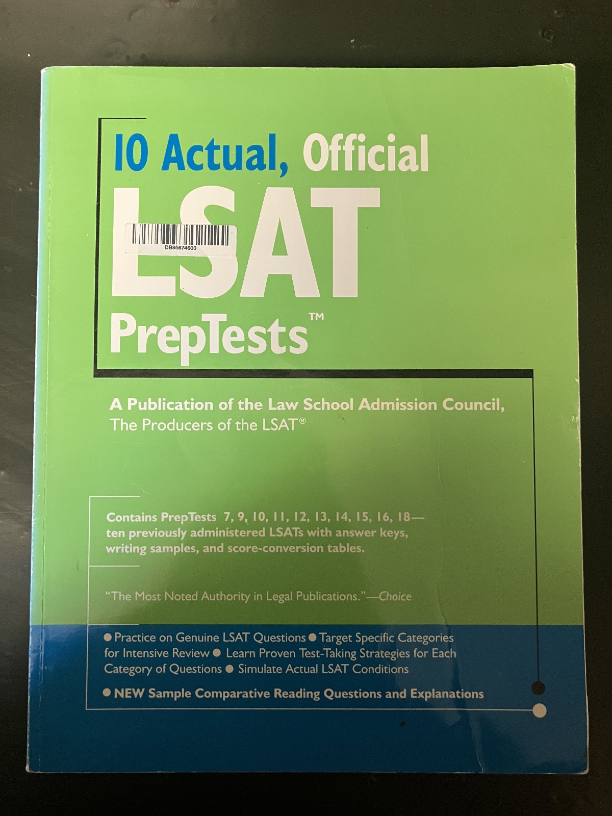 Lot/Bundle EIGHT (8) LSAT Prep Books