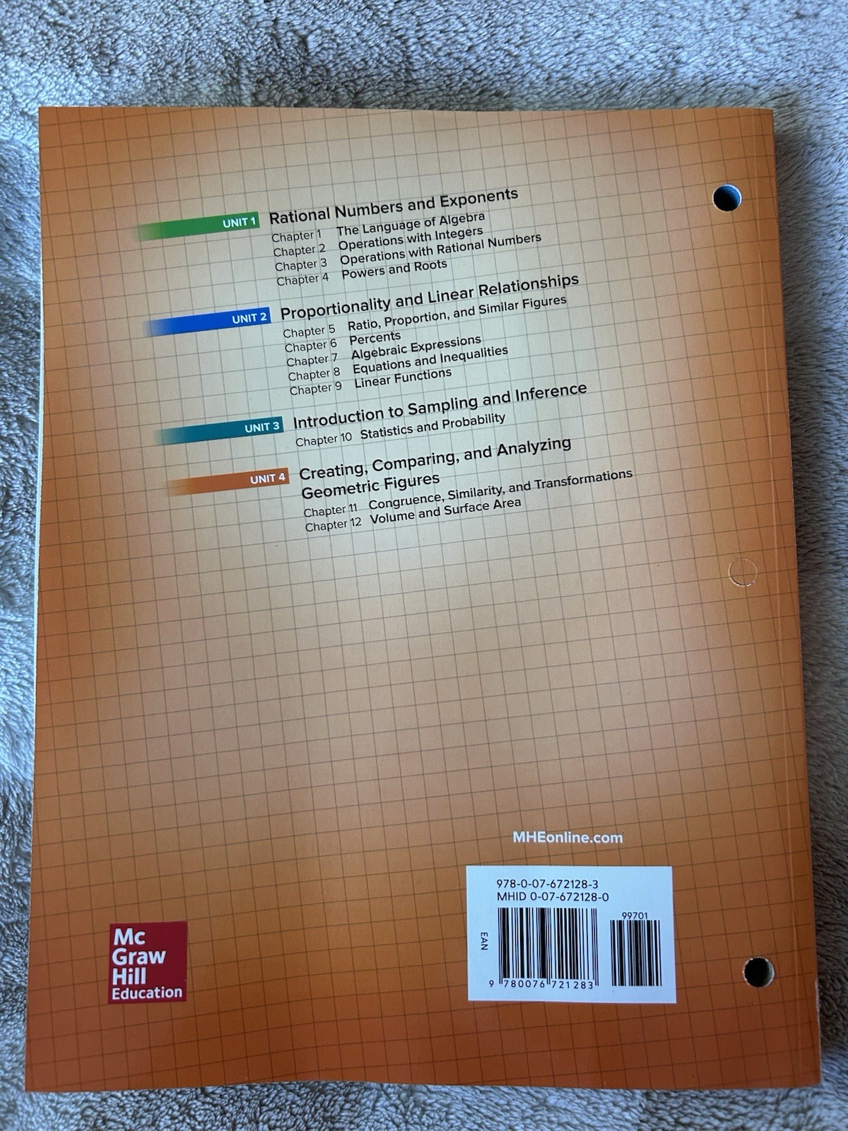 Glencoe Math Accelerated 2017 Interactive Study Guide Homeschool Pre-Algebra