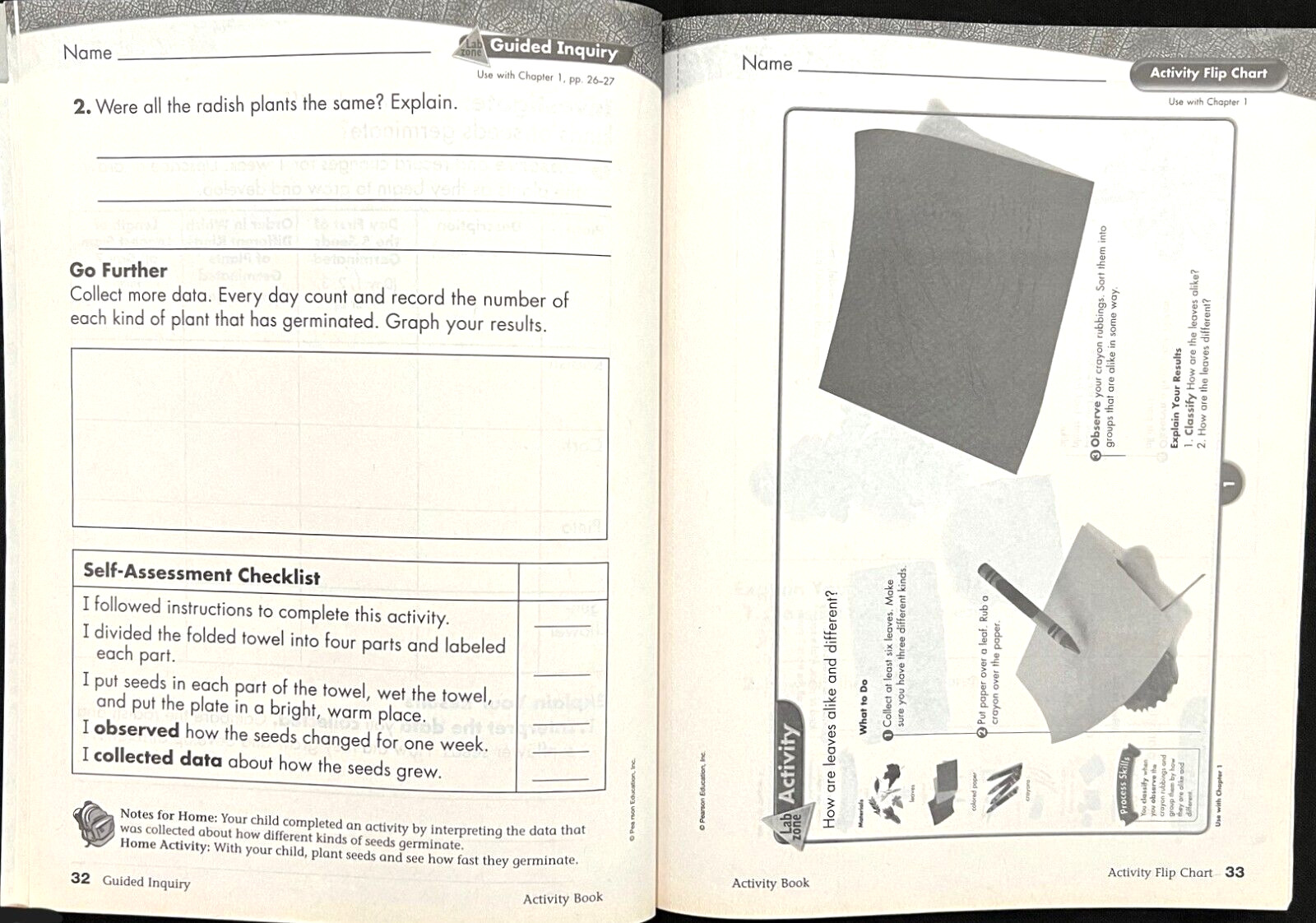 3rd Grade – SCIENCE – ACTIVITY BOOK – STUDENT EDITION (2006, Foresman)