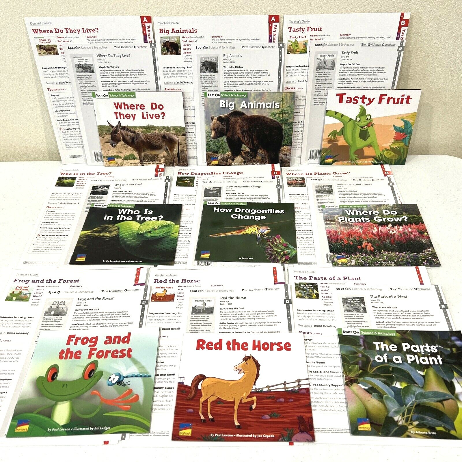 Benchmark Grade K Unit 1 Leveled Texts Books Guides Evidence Question Cards