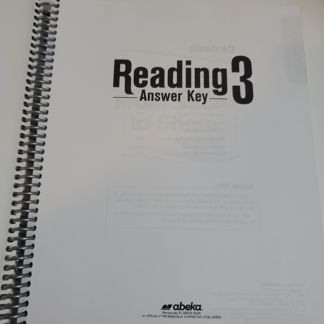 Abeka Reading 3 Answer Key – 3rd Grade Literary Development & Enrichment