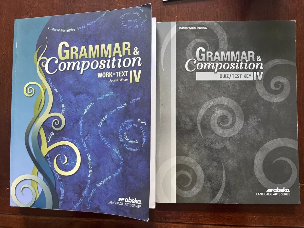 Abeka Grammar & Composition Work-Text IV See All Pics And Description