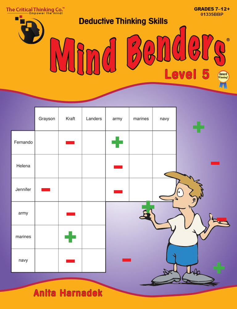 Mind Benders Level 5 Workbook, Deductive Thinking Skills Puzzles (Grades 7+)
