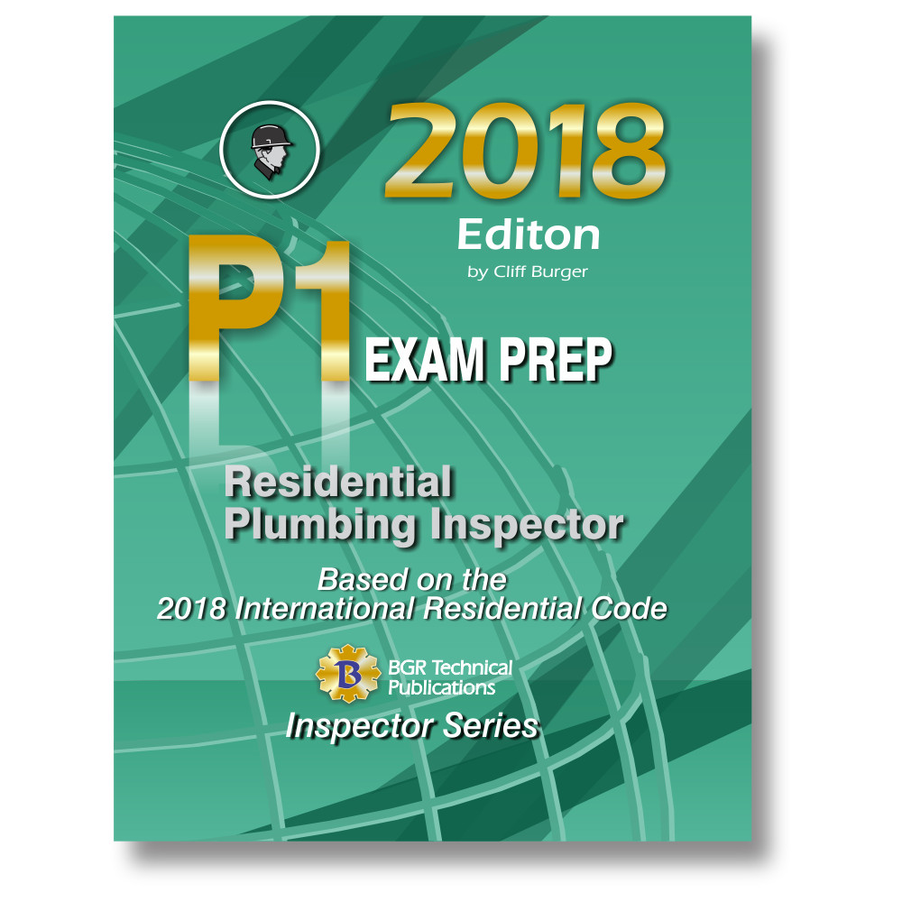 P1 ICC Plumbing Inspector Exam Practice Questions Test Workbook 2018
