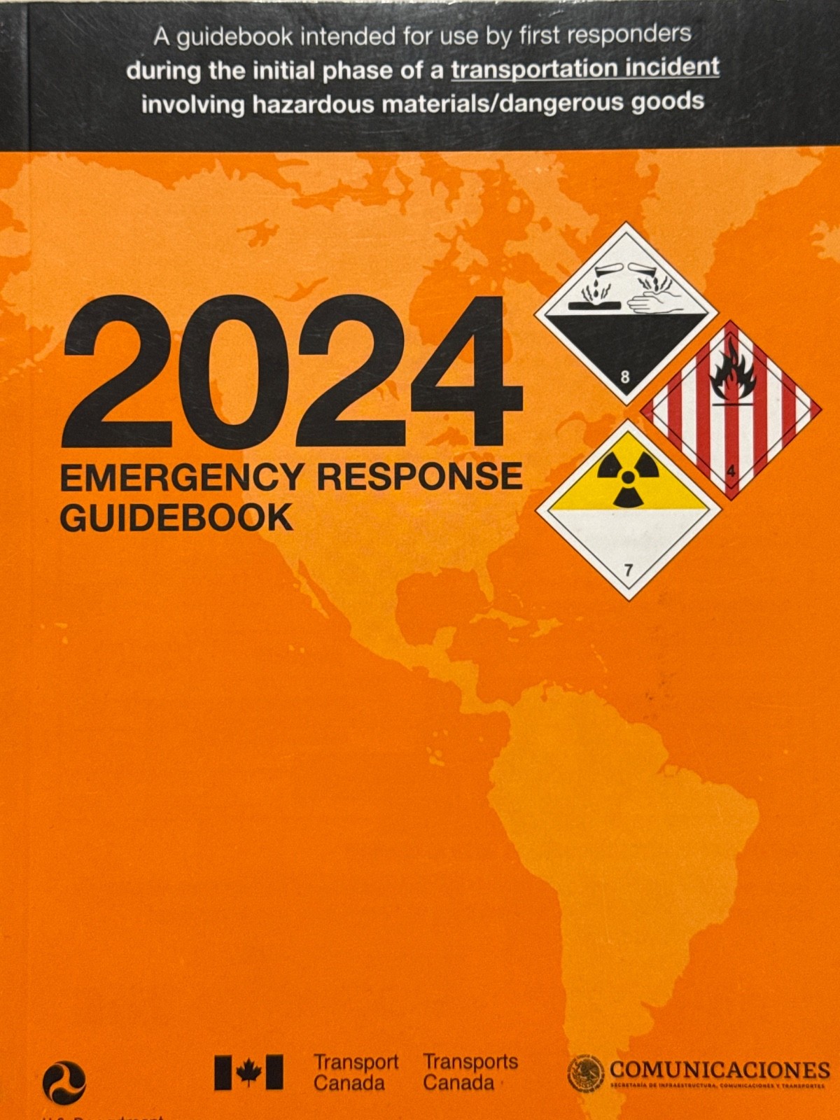 2024 Emergency Response Guidebook (ERG), Soft Bound, 7.5” X 5.5” Field Size, New
