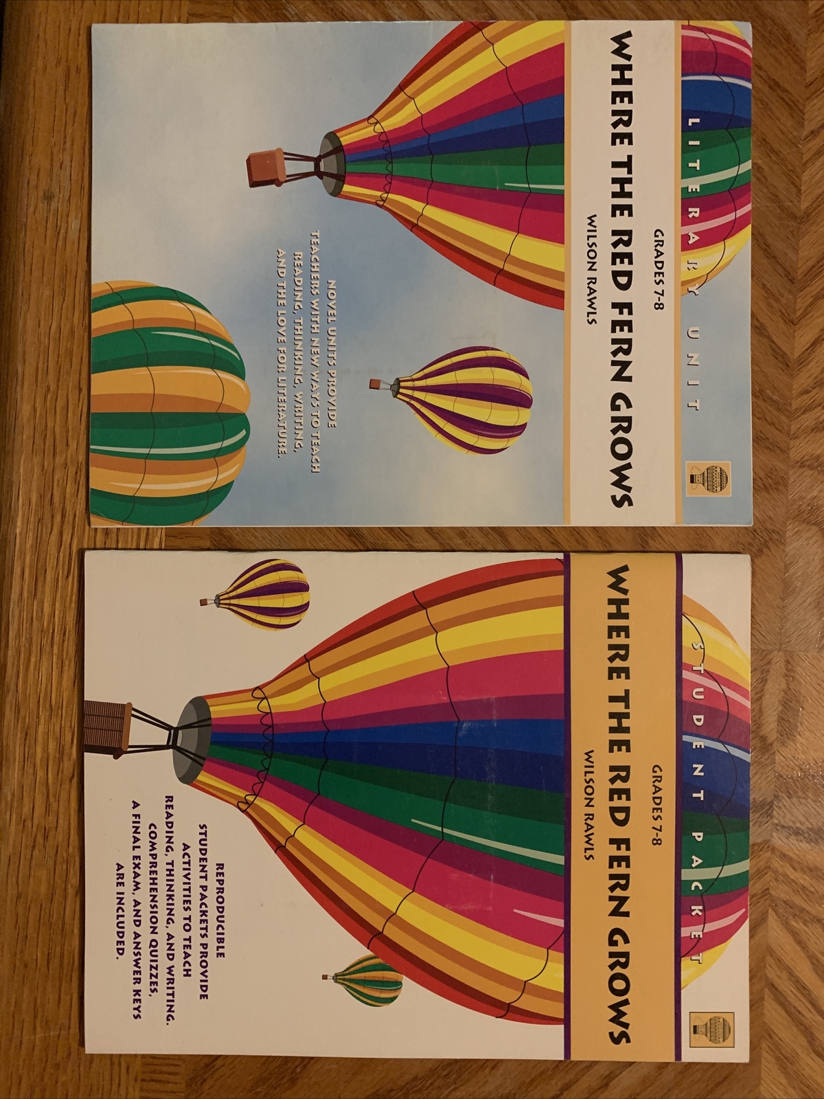 Novel Units Where the Red Fern Grows Teacher Guide, Student Packet and VHS