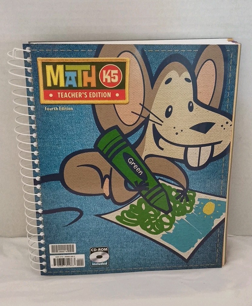 BJU Press Math K5 Teacher’s Edition 4th Ed w/ CD-ROM Spiral Bound, Homeschool