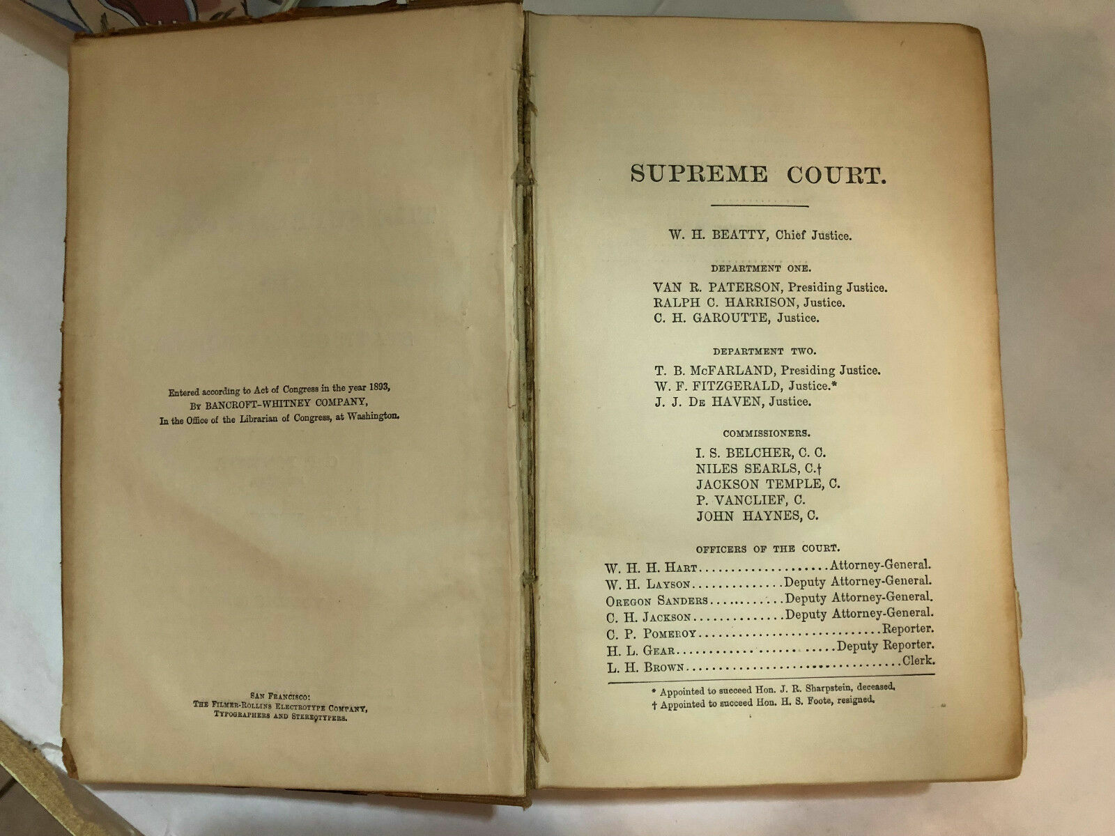 REPORTS OF CASES THE SUPREME COURT 1893 HARD COVER CP POMEROY VOLUME 96