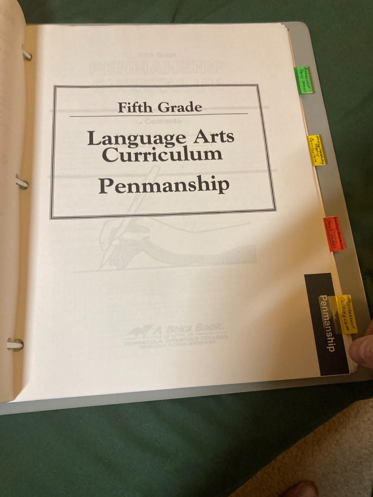 Abeka Language Arts 5 Curriculum Lesson Plans (1991) used