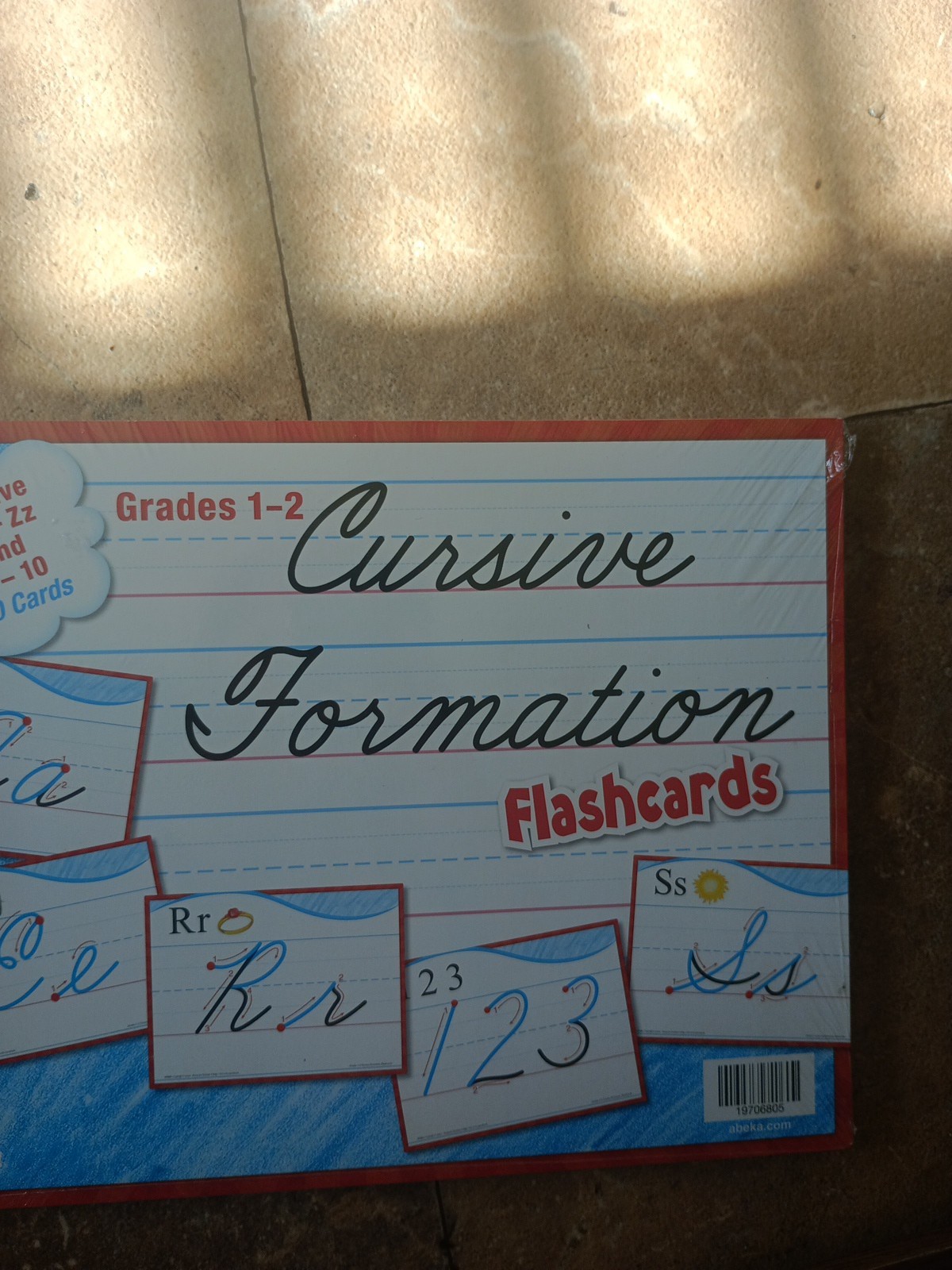 Abeka Cursive Formation Flashcards Grades 1-2 Homeschooling Material