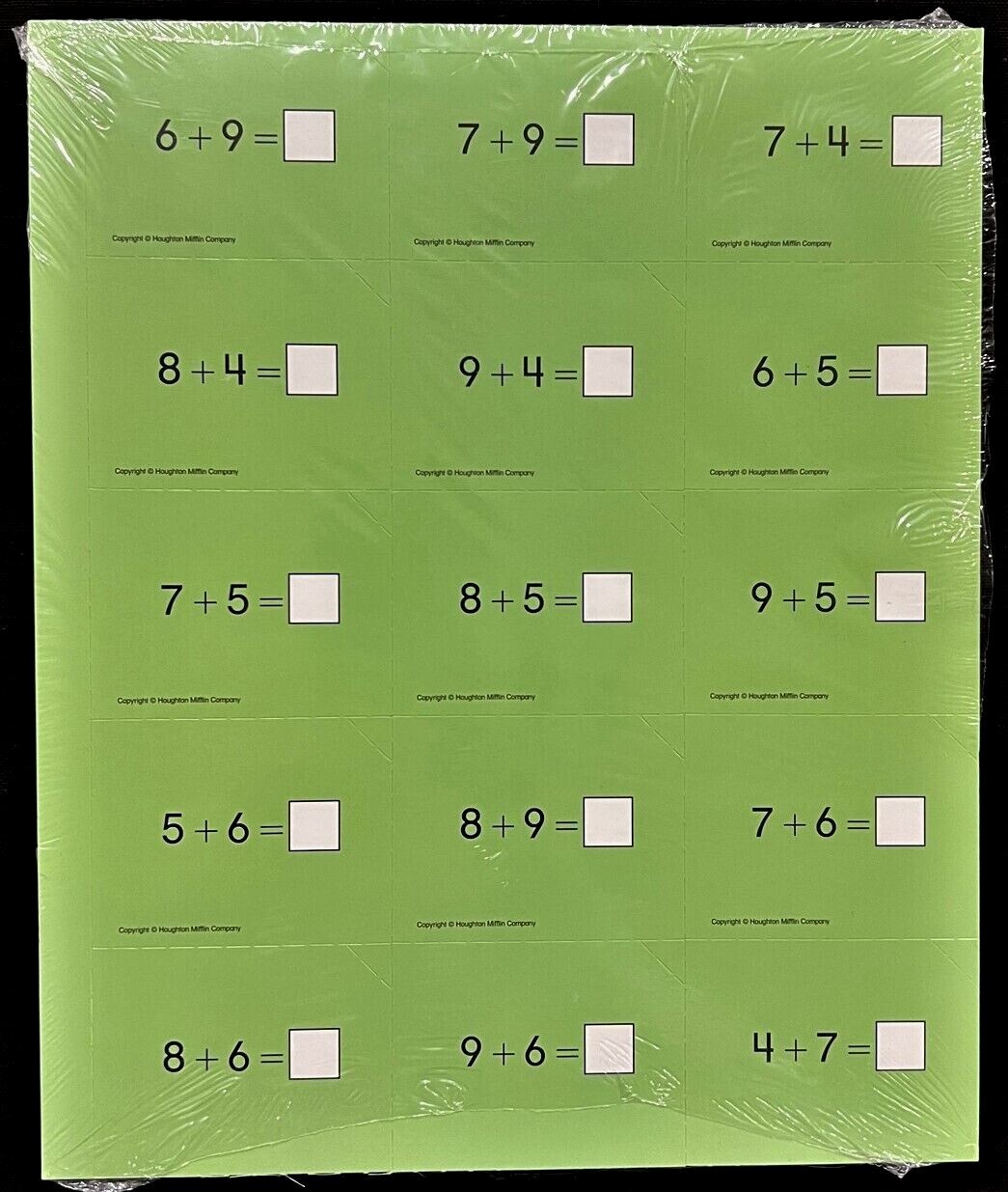 2nd Grade – MATH CARDBOARDS CLASS SET – Addition & Subtraction (30/pkg) (4 pkgs)