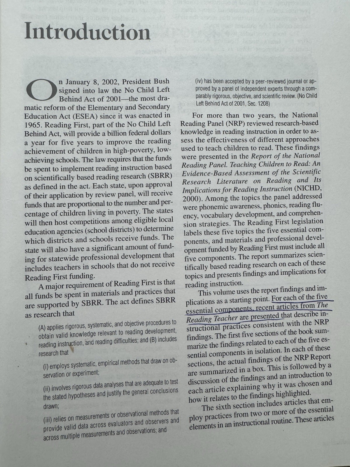 Evidence-Based Reading Instruction : National Reading Panel Report Into Practice