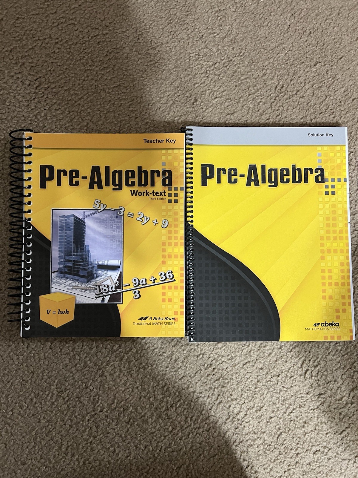 Abeka Pre-Algebra Teacher Key Work-text and Solution Key 3rd Edition