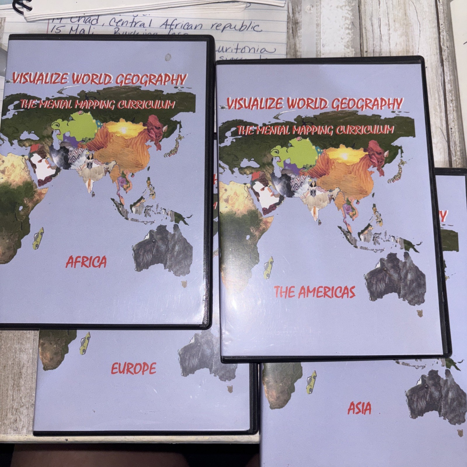 Visual World Geography 3rd Edition Textbook Workbooks DVD Set Lot