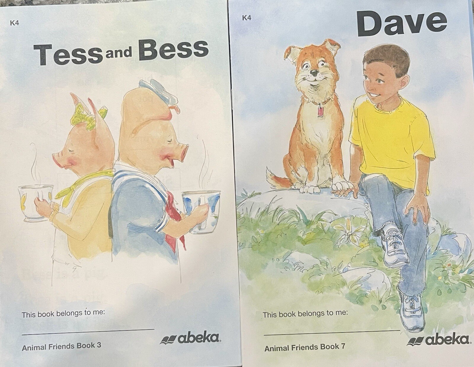 Abeka reading program: Animal Friends Book series 1-8 grades 4K-5K