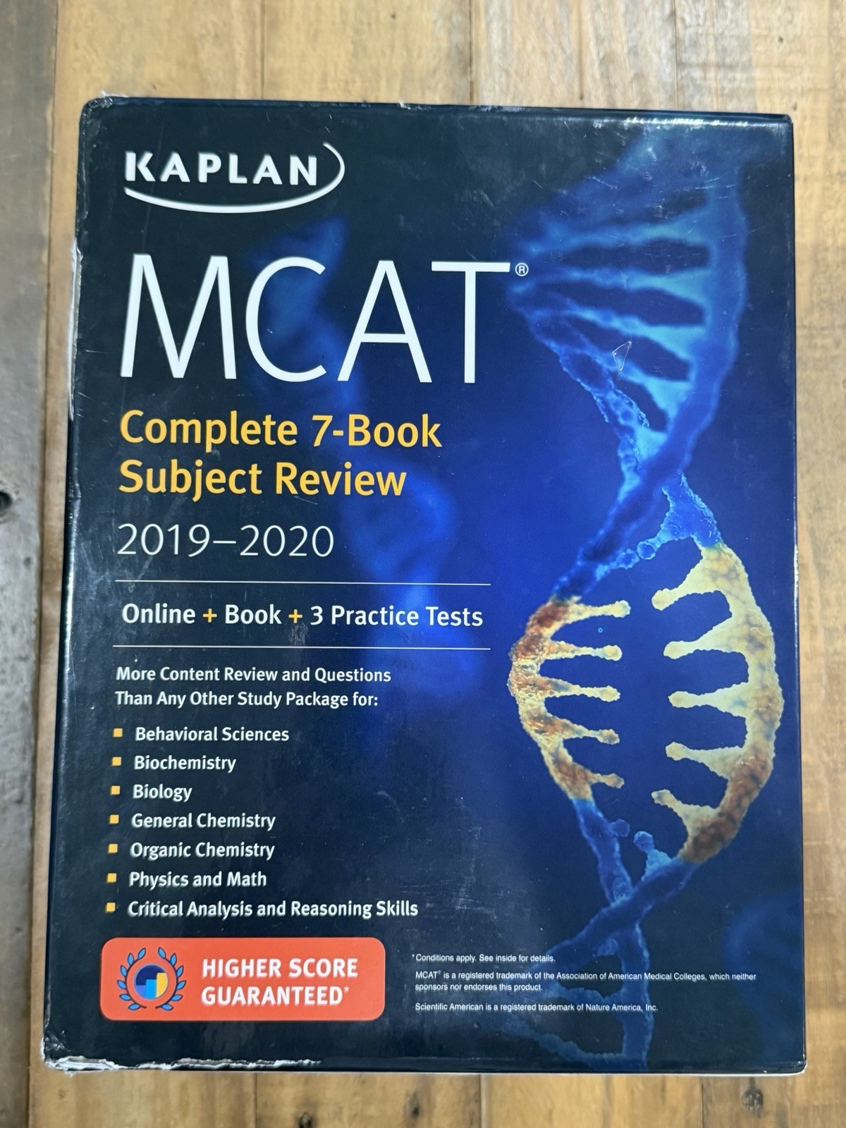 Kaplan MCAT Complete 7-Book Subject Review 2019-2020 Box Set Study Guide