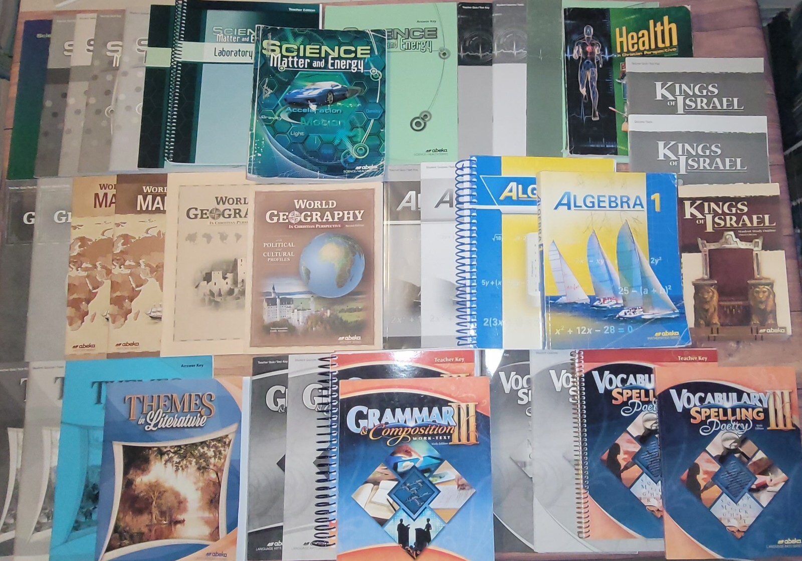 Abeka Grade 9 Student Workbooks Teacher Keys Complete Sets Revised Grammar Kit