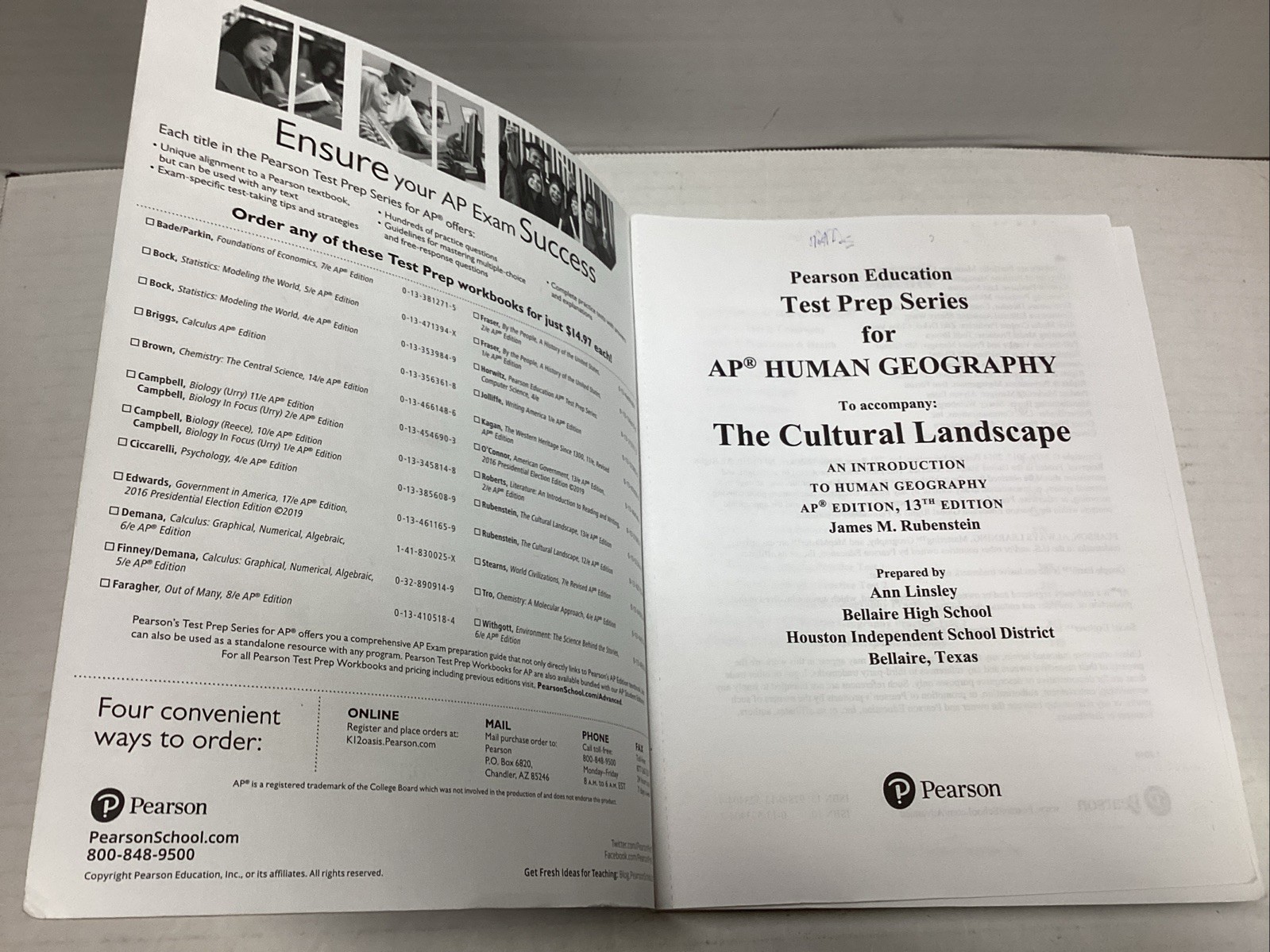 Test Prep Series for AP Human Geography, To Accompany: The Cultural Landscape ..