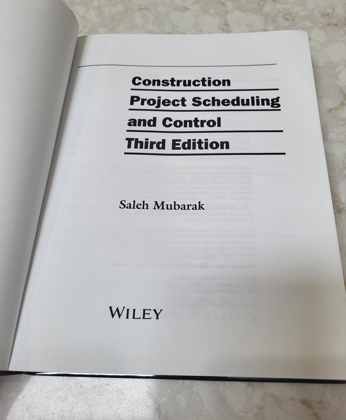 Construction Project Scheduling and Control by Saleh Mubarak