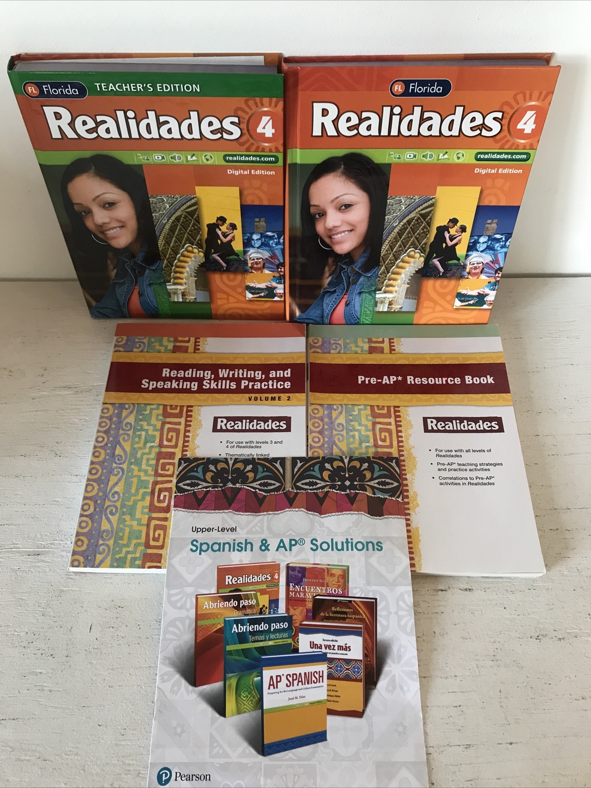 Lot Bundle – Florida Realidades, Teacher’s Edition + Text Book, 2016