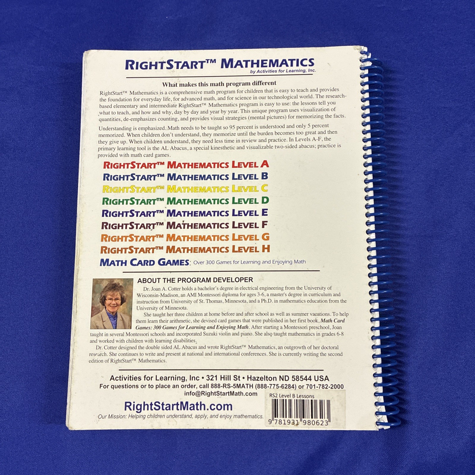 RightStart Mathematics Level B Lessons : Second Edition by Joan A. Cotter