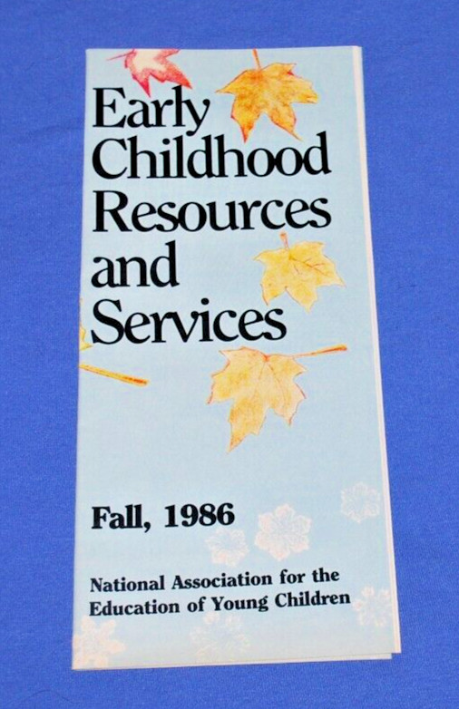 NAEYC Early Childhood Resources & Services FALL 1986 Pamphlet FAST FREE US SHIP