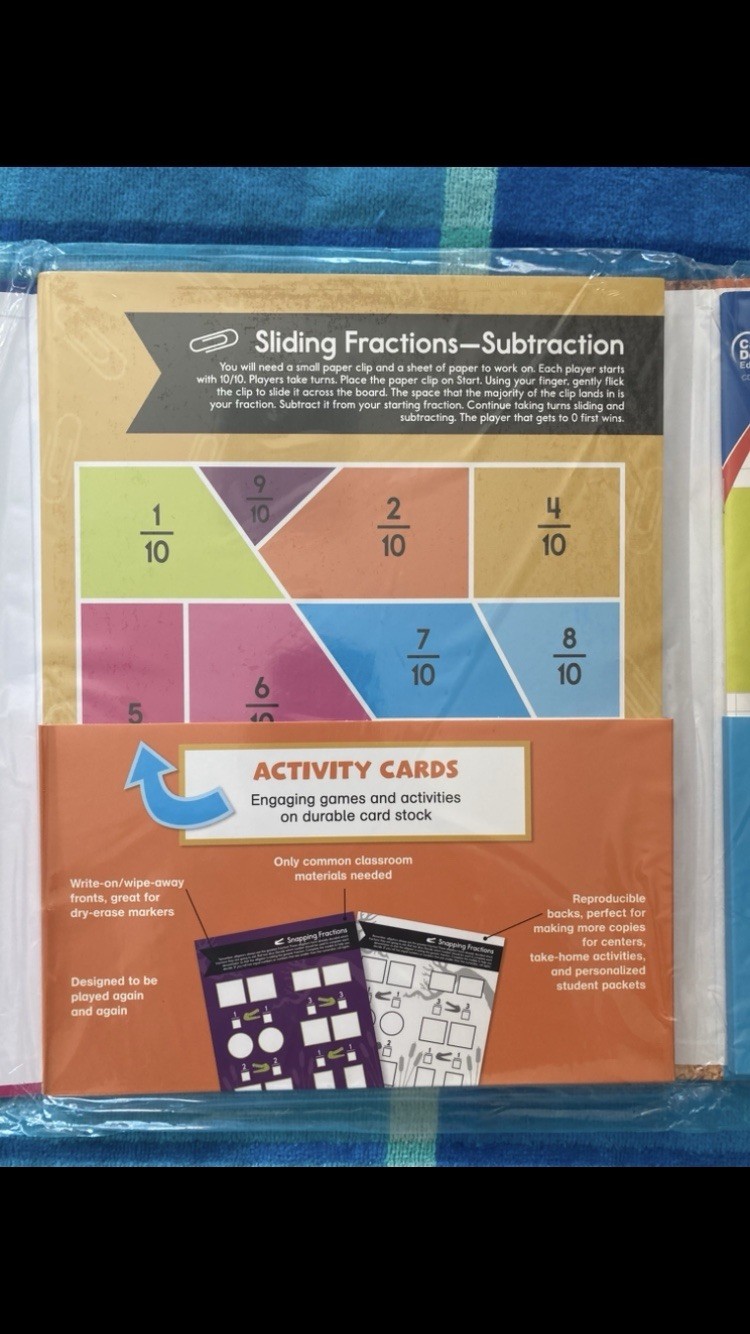 Elementary Math Fractions Activity Kit Train Your Brain-Level 2 NEW Interactive