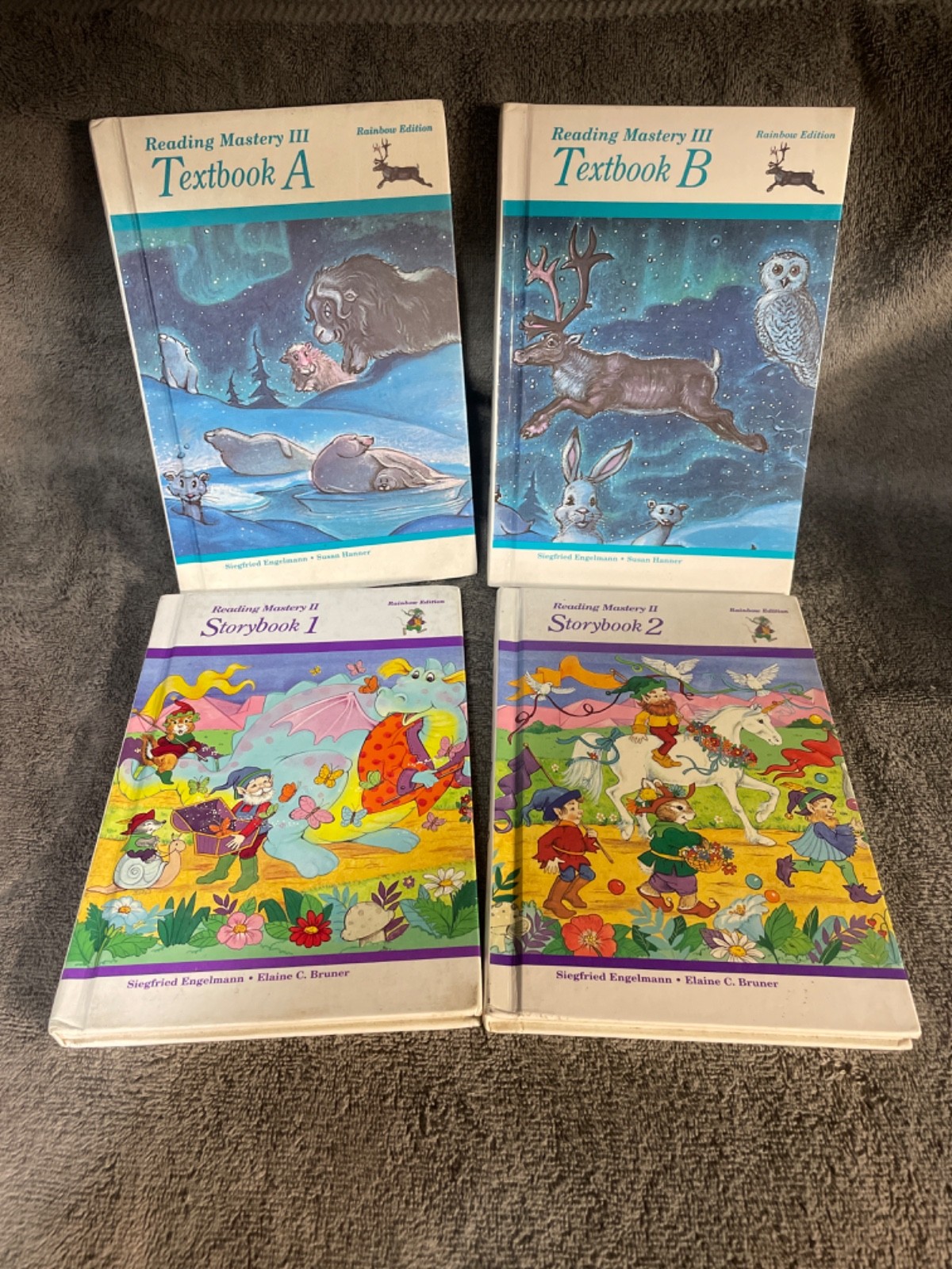 Reading Mastery II Storybook 1-2 and Level lll textbook A-B (Rainbow Edition)