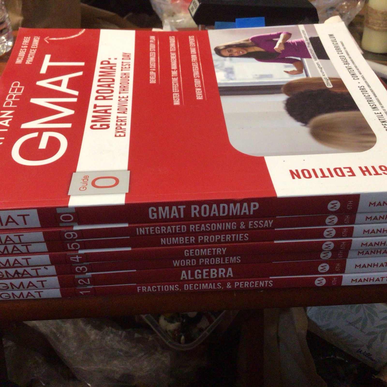 Manhattan Prep GMAT Lot Of 7 Books 6th Edition Foundations of Verbal/Math