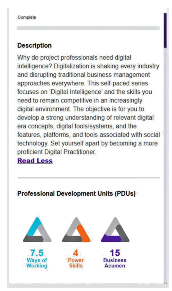 Digital Intelligence Series Project Management Institute PMI PDU Learn Transform