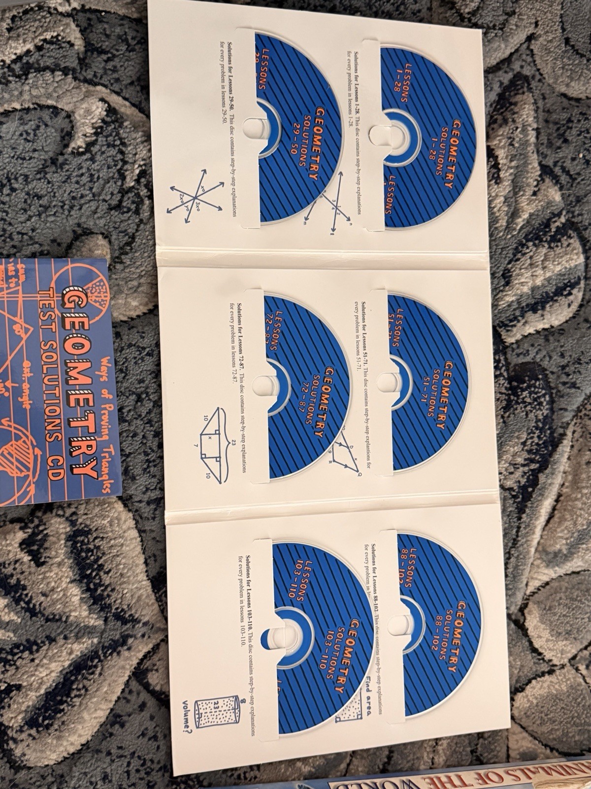 Teaching Textbooks Geometry Lecture & Practice CDs Homeschool Math Set