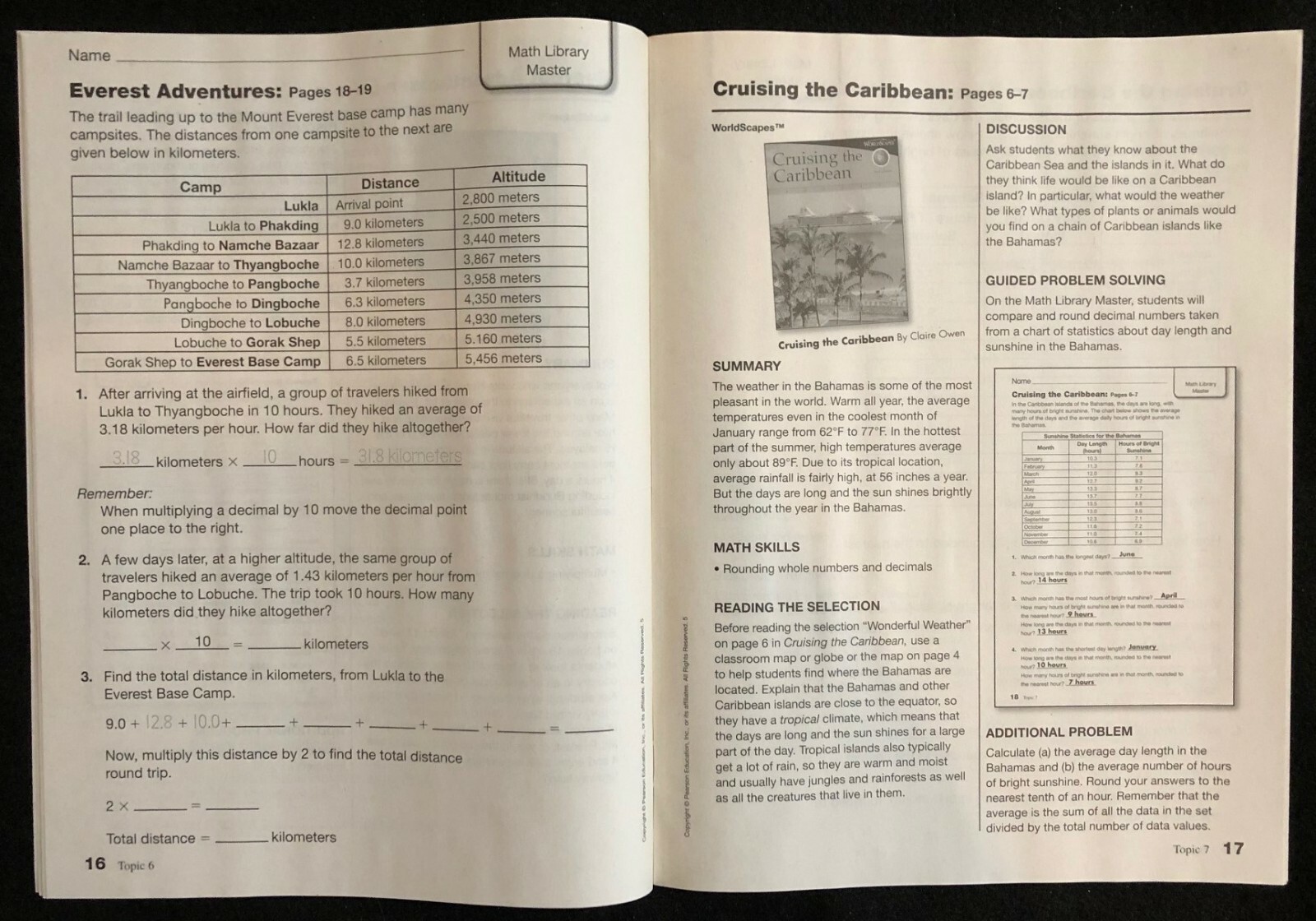 5th Grade – MATH LIBRARY – Guided Problem Solving (ETA/ Cuisenaire, WorldScapes)
