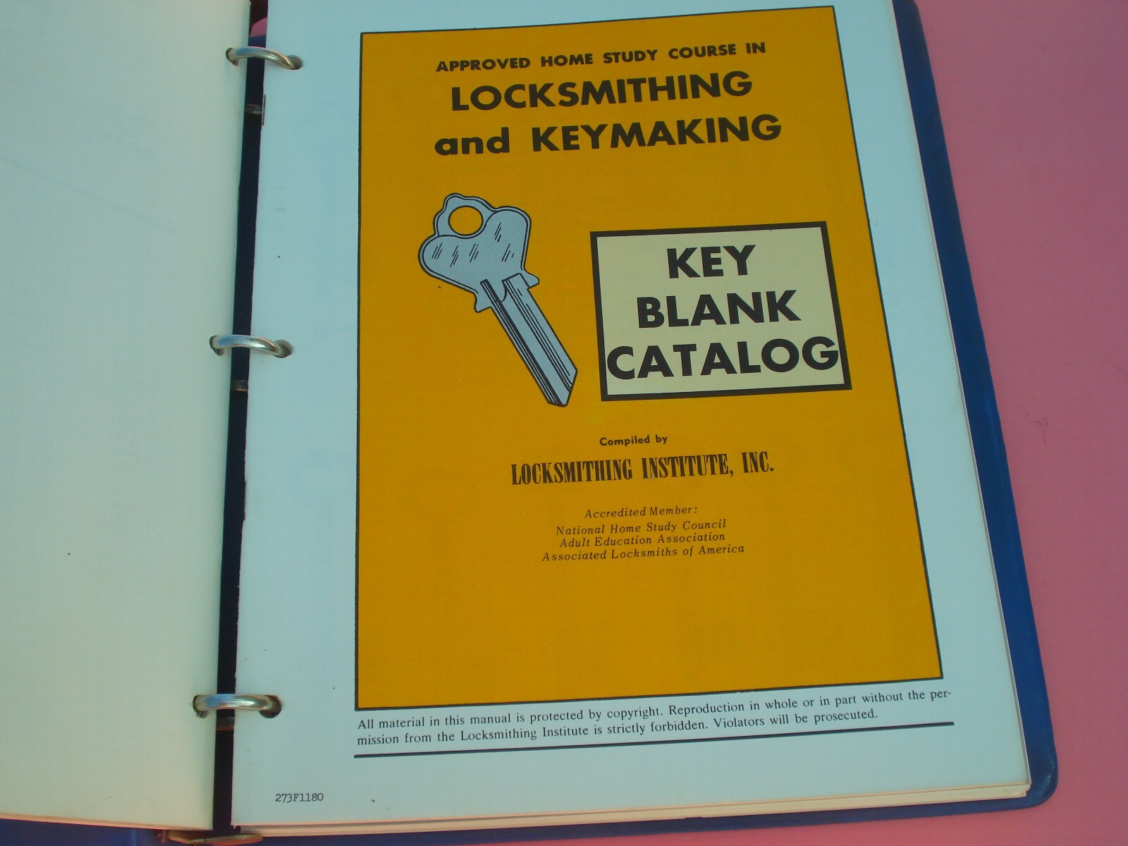 Locksmithing Institute Home Study Course 1950’s to 1970’s