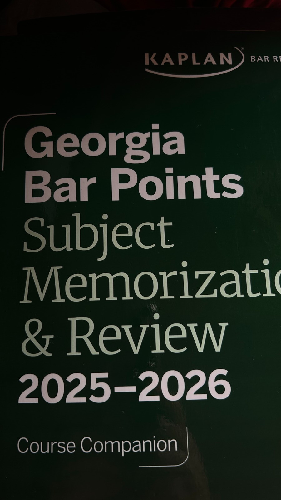 FEB 2026 Kaplan GEORGIA BAR POINTS Subject Outlines Exam Review + GA + Barbri &