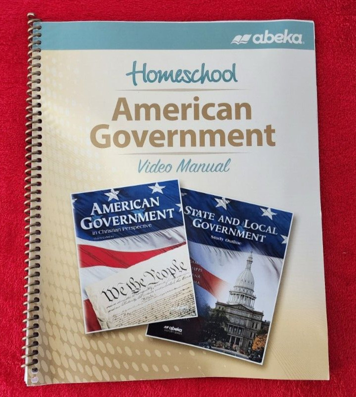 Abeka A Beka Homeschool AMERICAN GOVERNMENT Video Manual SPIRAL 36882201