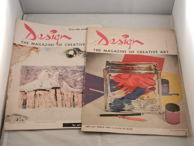 VINTAGE DESIGN MAGAZINES – CREATIVE ART FOR ART TEACHERS & CRAFTSMEN – SET OF 2