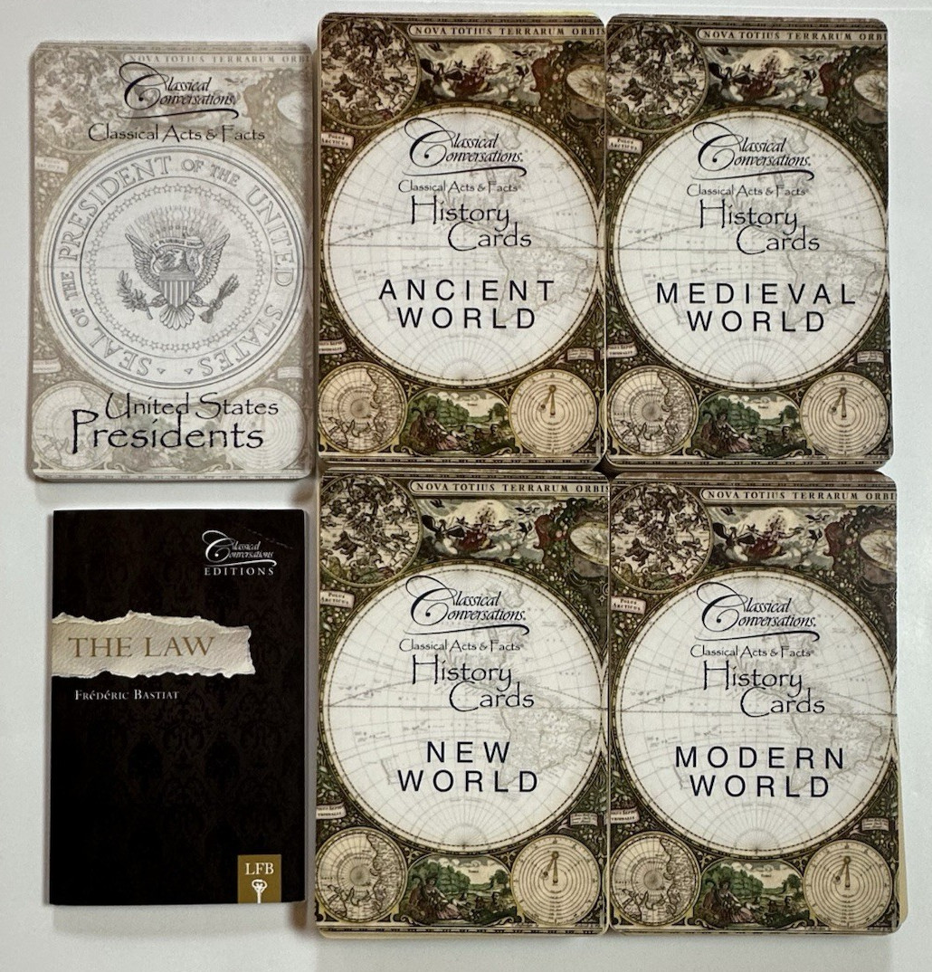Classical Conversations History Cards Ancient Medieval New World Modern Law