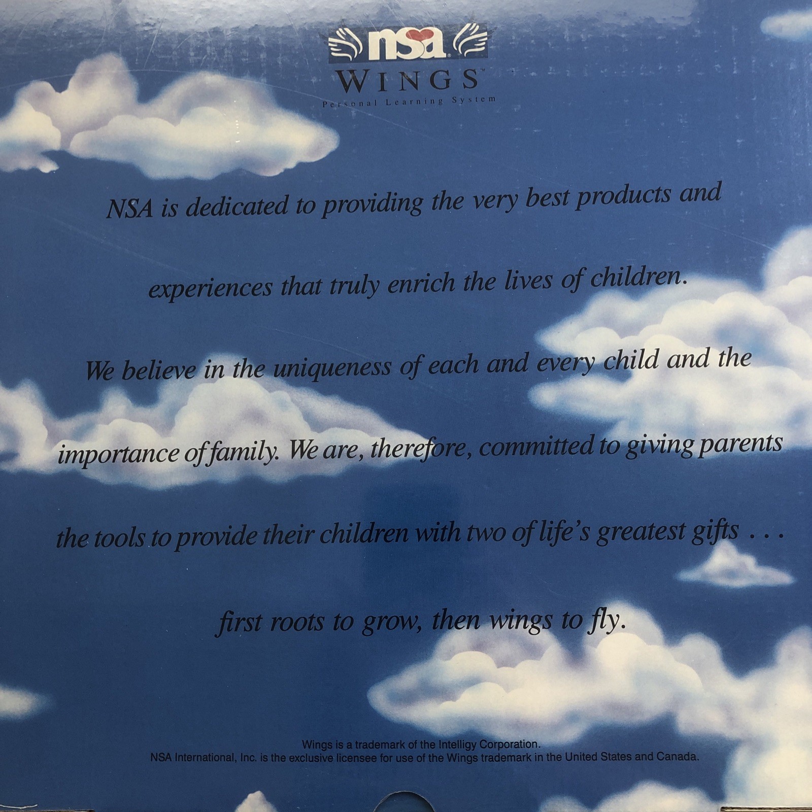 NSA Wings Personal Learning System Homeschool Curriculum For Children Ages 3-6