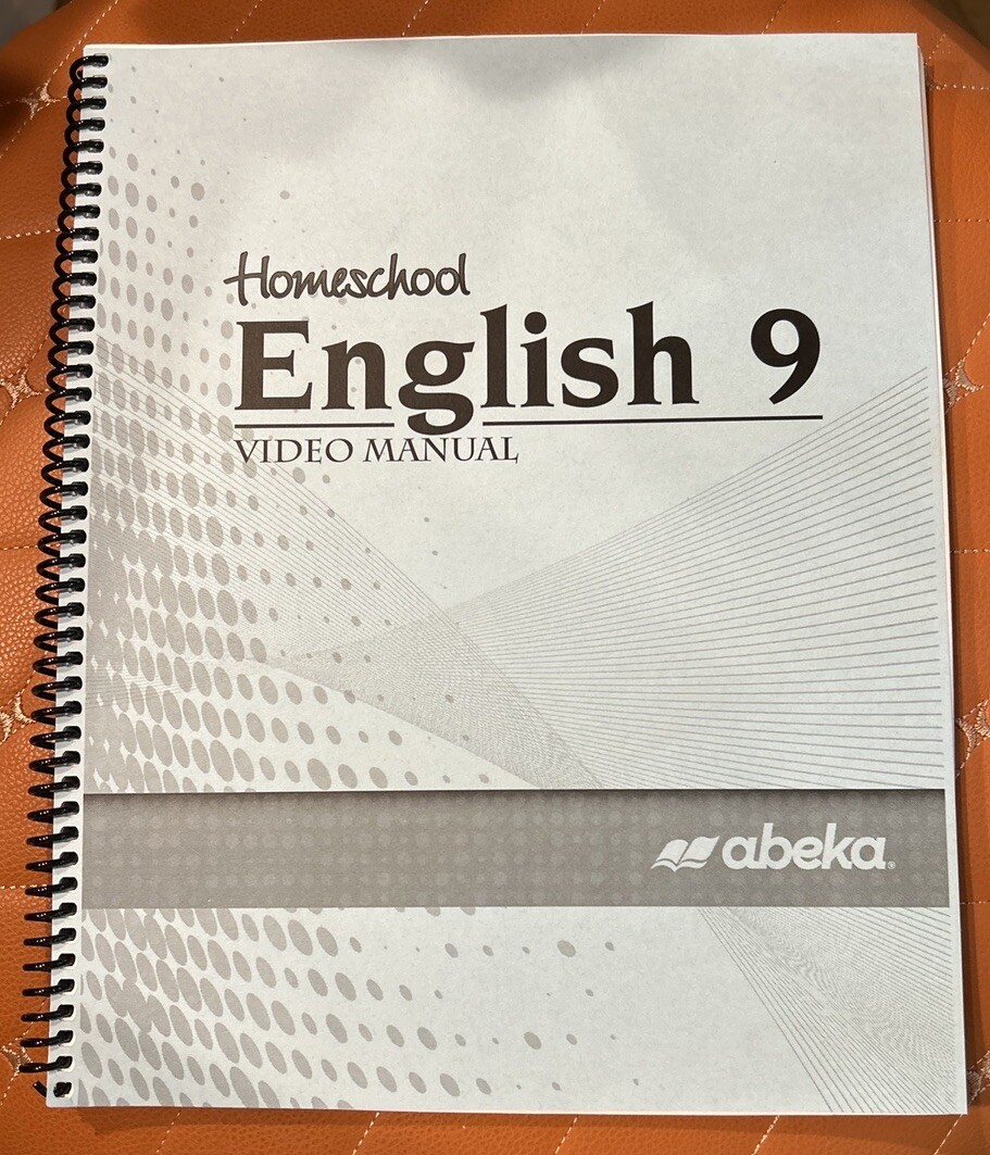 Abeka 9th Grade ENGLISH Daily Lesson Planner And Video Manual *R9