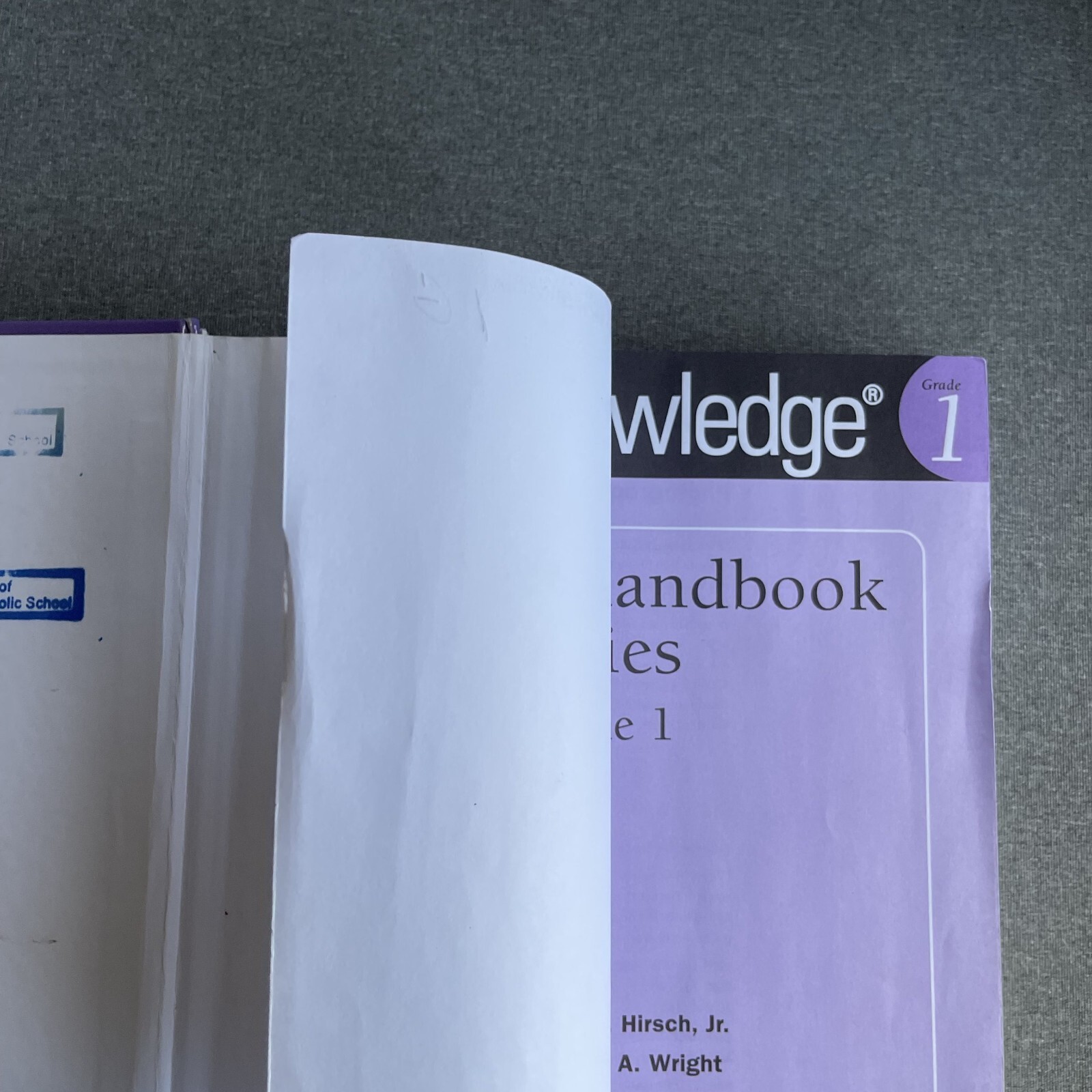 CORE KNOWLEDGE TEACHER HANDBOOK, GRADE 1 By E. D. Hirsch & Souzanne A. Wright