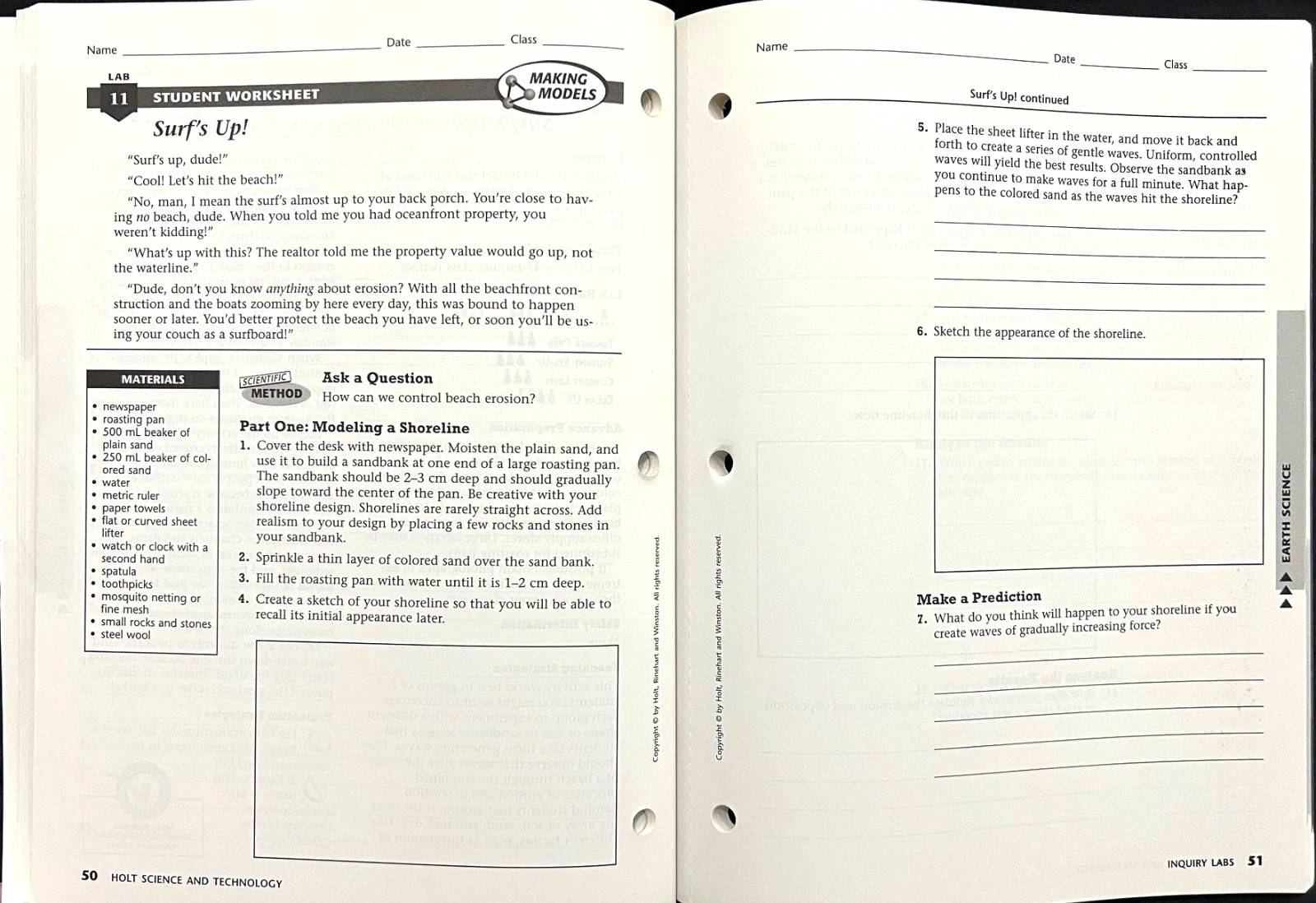 HOLT SCIENCE & TECHNOLOGY – TEACHER EDITIONS (7 books across curriculums)