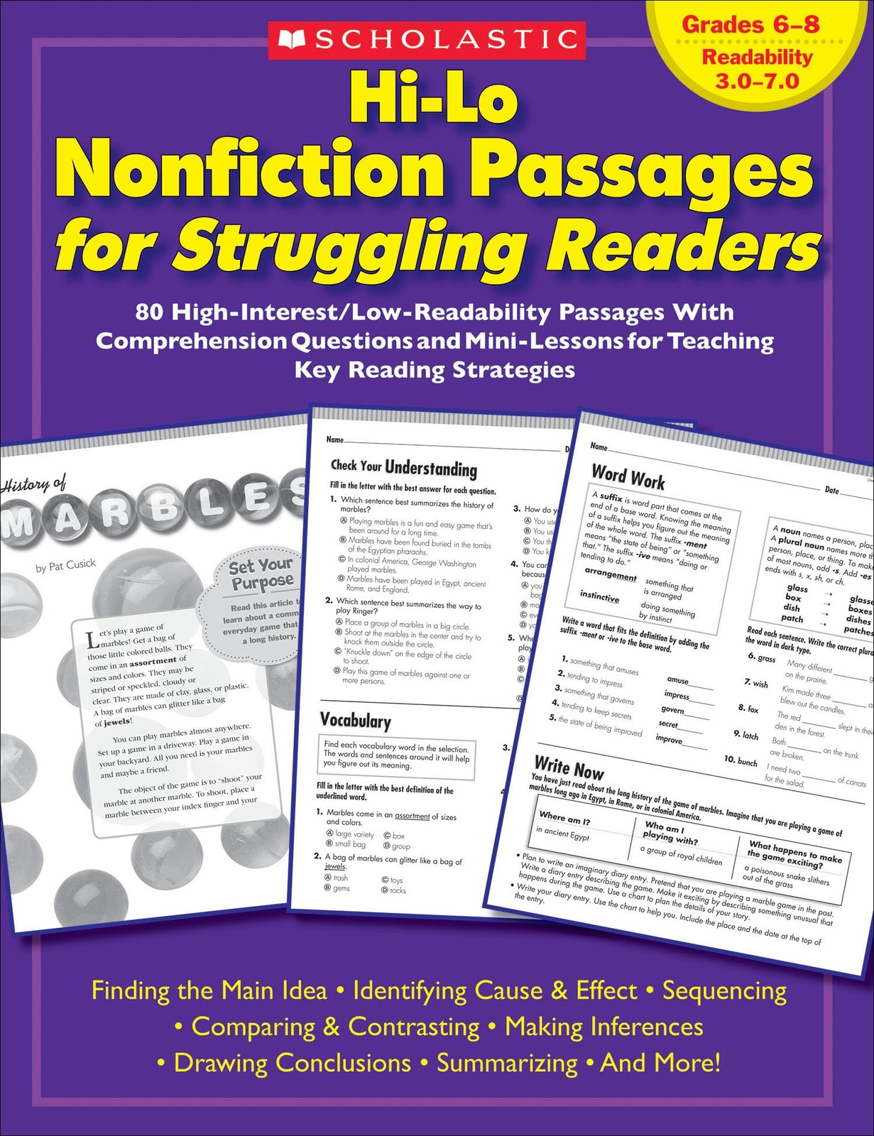 Hi-Lo Nonfiction Passages for Struggling Readers: Grades 6–8: 80 High-Inte…