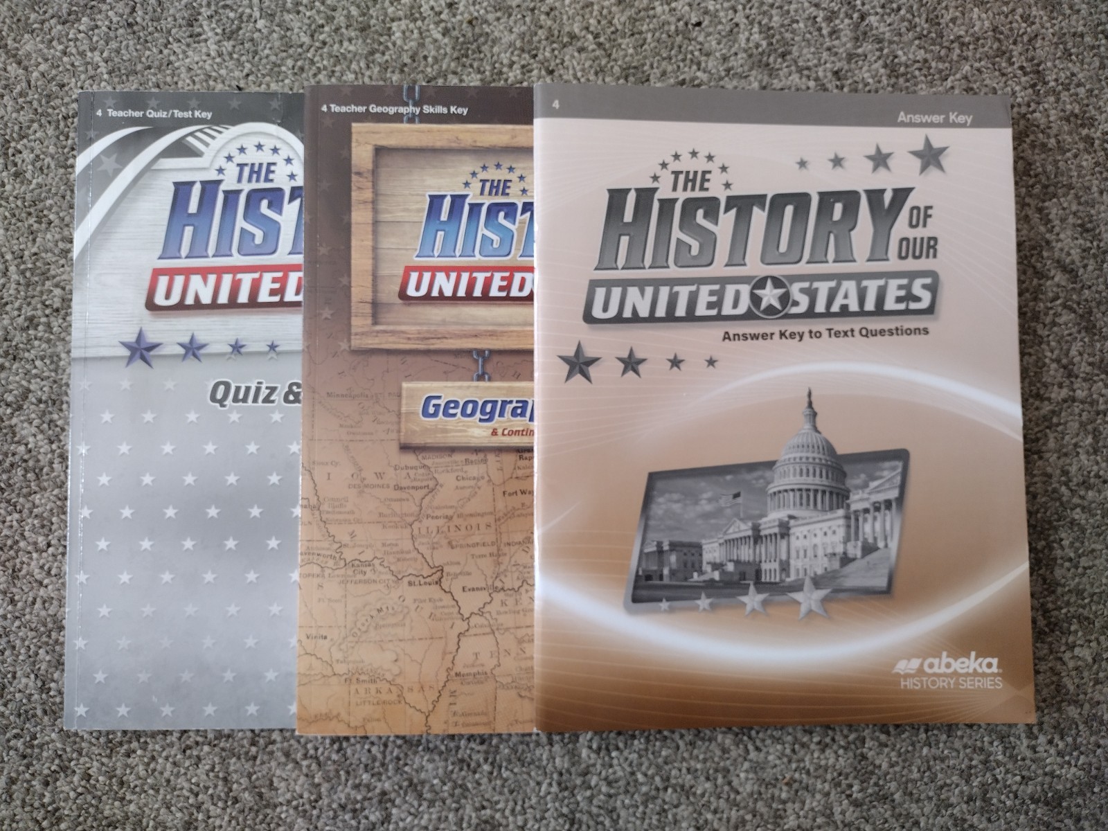 Abeka History Of Our United States Answer Keys (Set Of 3)