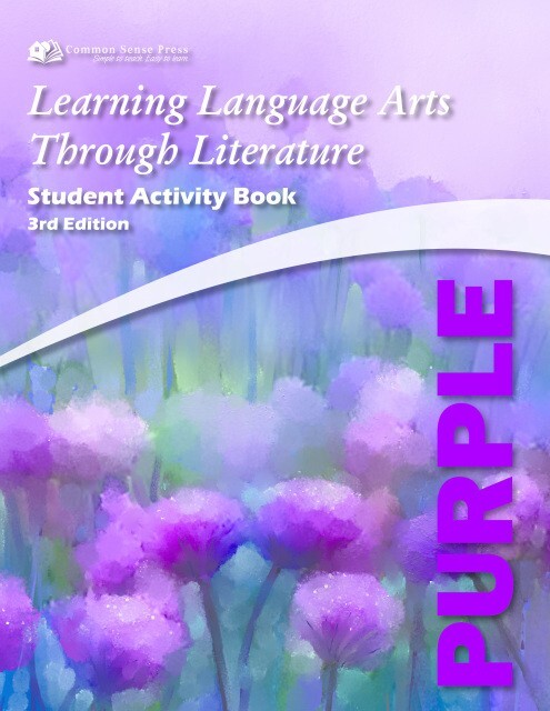 2018 3rd ed. Learning Language Arts Through Literature Purple Activity Manual