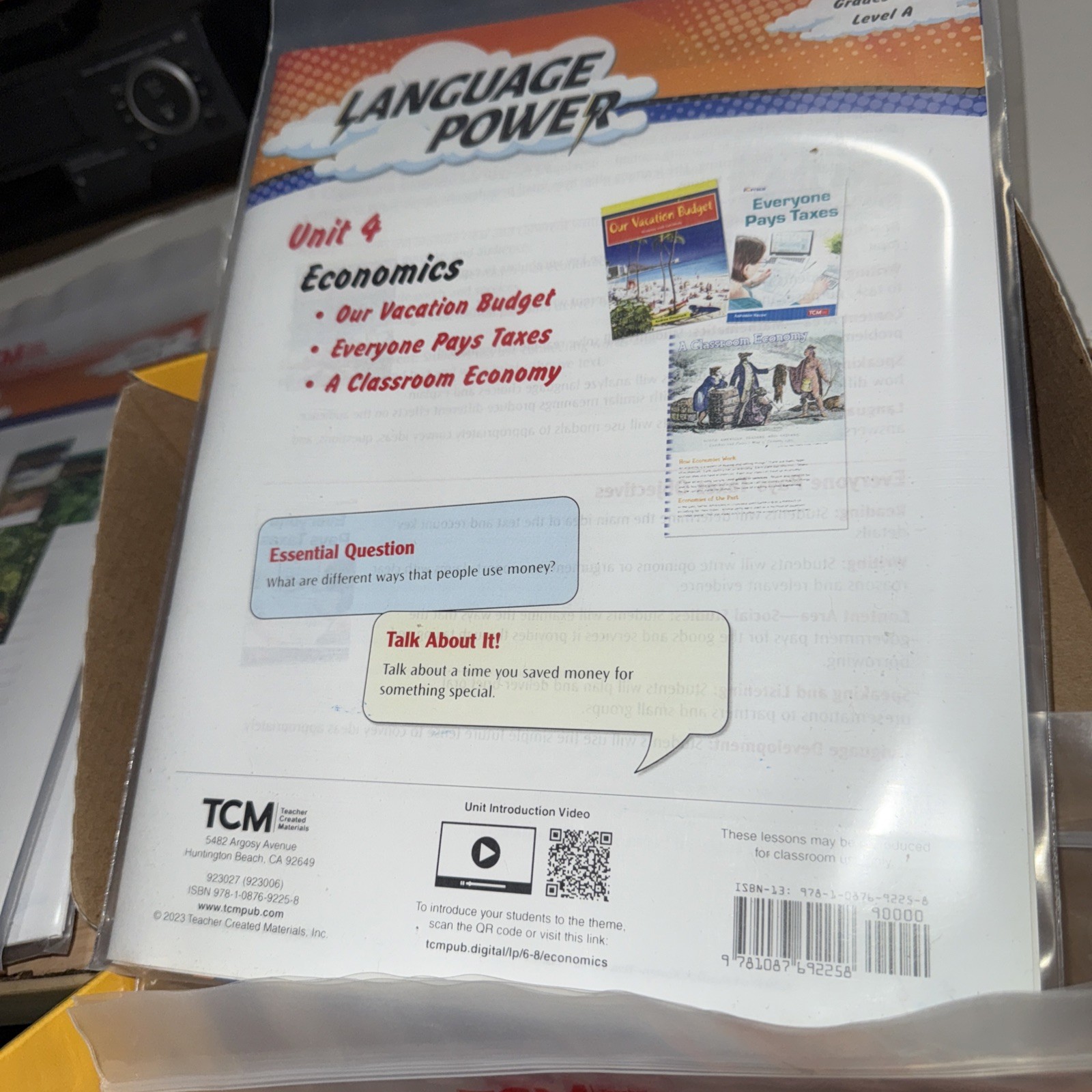 Language Power Grades 6-8 Level A Teacher Created Materials TMC BUILDING ENGLISH