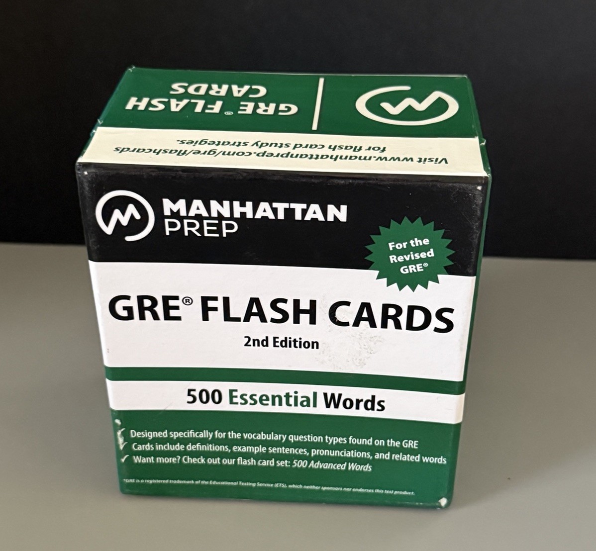 GRE FLASH CARDS Manhattan Prep 2nd Edition 2014 500 Essential Words Vocabulary