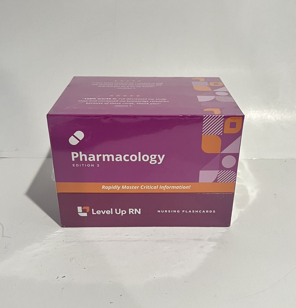 •SEALED• Level Up RN Pharmacology Nursing Flashcards Edition 3