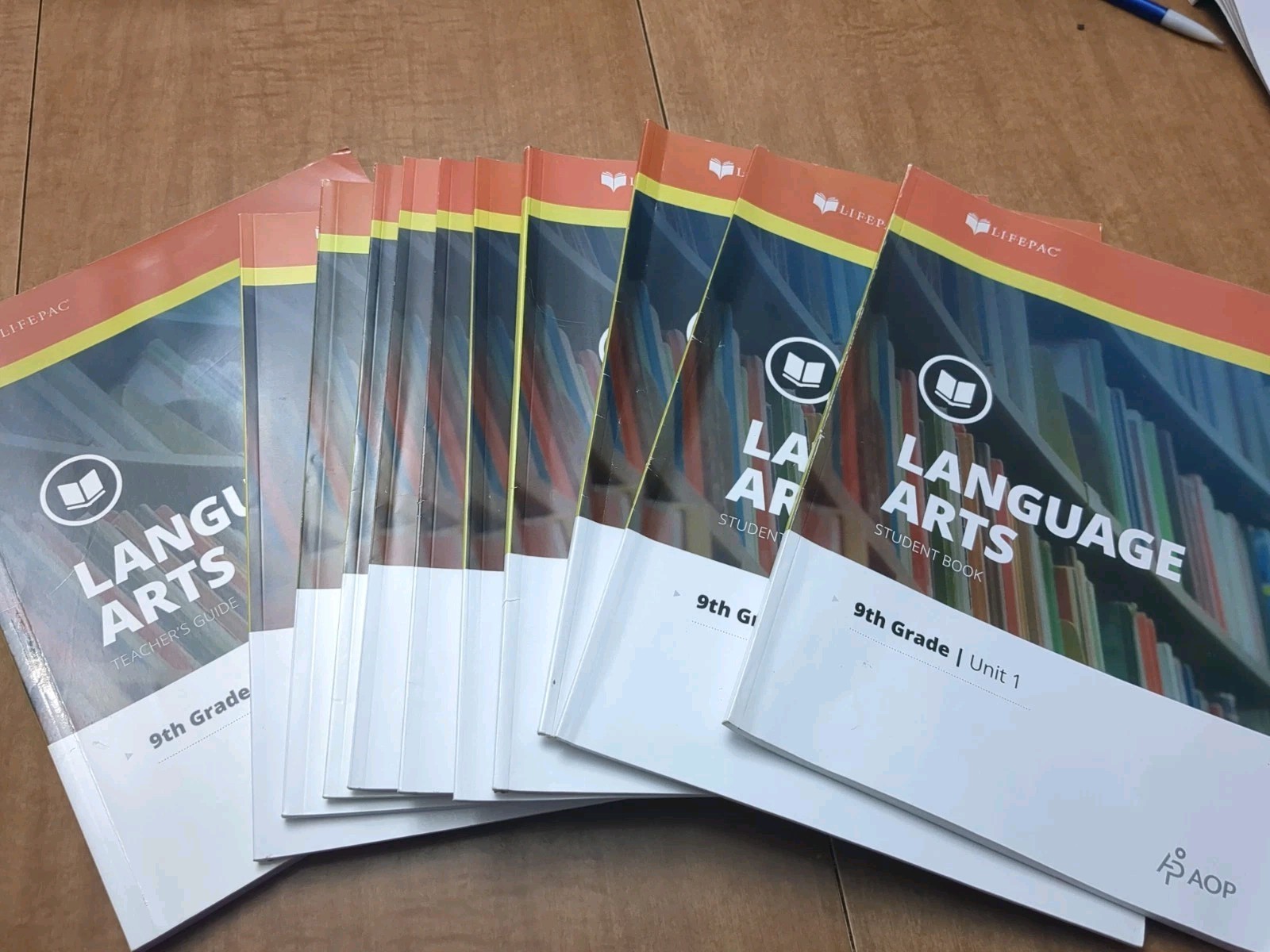 Life Pac Grade 9 Language arts, Clean But Used, Teachers Book And Unit 1-10.