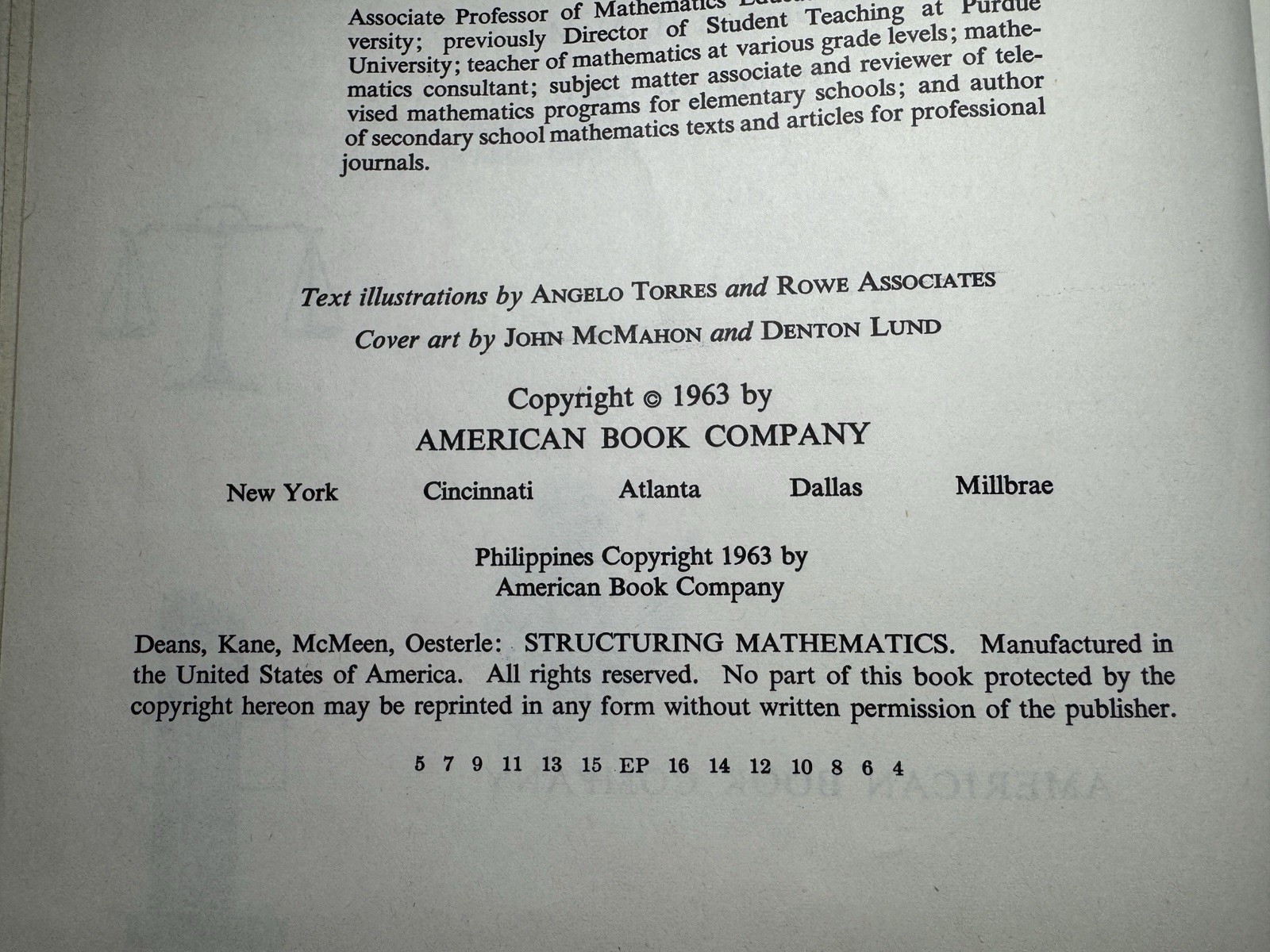 7th Grade Structuring Mathematics – The Modern Mathematics Series 1963